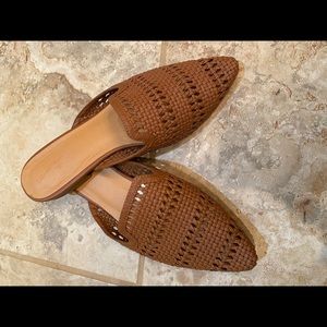 Cognac Woven Mules